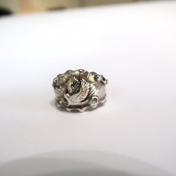 Vintage America Bald Eagle Wings Silver Tone Men's Ring Large Size 10.75 - Picture 9 of 12